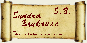 Sandra Bauković vizit kartica